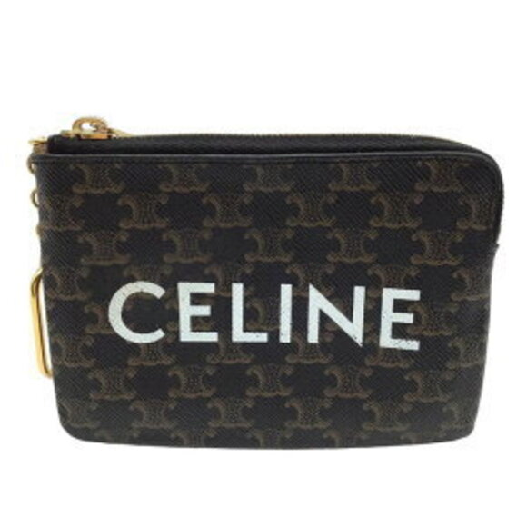 Celine Handbags - Celine Triomphe Canvas Coin Wallet Case